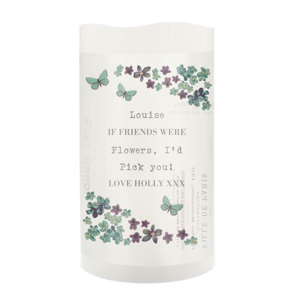 Personalised Forget Me Not LED Candle Extra Image 1